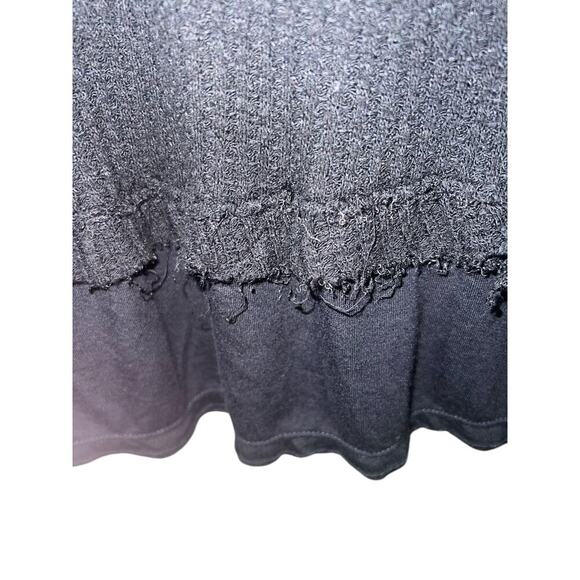 Free people oversized V-neck sweater with some whole sleeves , black size XS - Picture 4 of 5